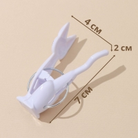 Прищепки бельевые «Коты», 7 см, 4 шт, цвет белый Прищепки бельевые «Коты», 7 см, 4 шт, цвет белый