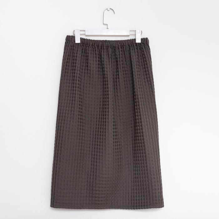 Килт вафельный банный Этель &laquo;Boho&raquo; 75х145 см, цвет светло-серый, 100% хлопок, 290 г/м2