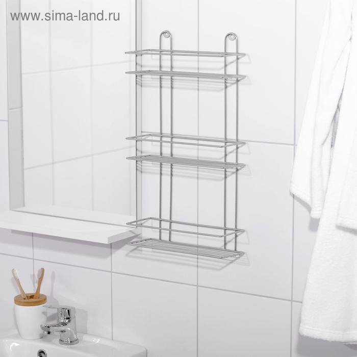 Полка прямоугольная 3-х ярусная, 26,5×10,5×50 см, цвет хром Полка прямоугольная 3-х ярусная, 26,5×10,5×50 см, цвет хром