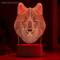 Светильник "Волк" от сети 9,5x11,5x20 см