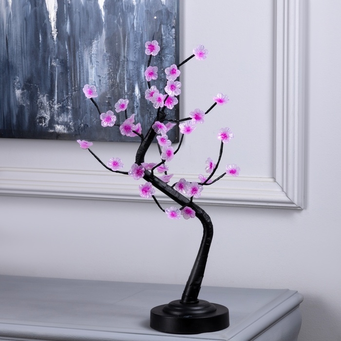 Светодиодный куст &laquo;Сакура&raquo; 45 см, 36 LED, батарейки AAx3 (нет в комплекте), свечение тёплое белое