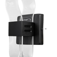 Бра 2508/1 LED 6Вт 4000К черный 7х20 см