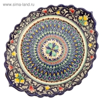 Ляган лодка Риштанская Керамика, 31см