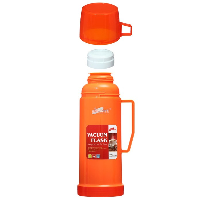 Термос 450 мл, со стеклянной колбой, с кружкой, 12 х 25 см, оранжевый Термос 450 мл, со стеклянной колбой, с кружкой, 12 х 25 см, оранжевый