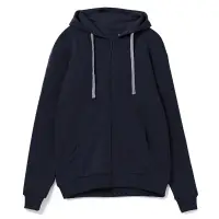 Толстовка на молнии с капюшоном Unit Siverga темно-синяя, размер S