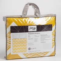 Покрывало LoveLife евро "Зигзаги" цв. желтый,  200*210&plusmn;5см, микрофайбер, 100% п/э
