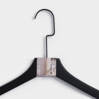 Плечики - вешалка для одежды LaDо́m Black Lotus, 38,5&times;1,6&times;26,5 см, длинный крюк, широкие плечики
