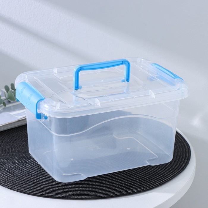 Контейнер для хранения пластиковый с крышкой &laquo;Дипломат&raquo;, 25&times;17,5&times;13 см, цвет МИКС