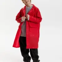 Дождевик детский RainDrop Kids, красный, 10 лет (рост 130-140)