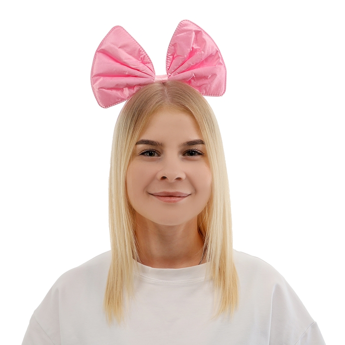 Ободок Бант Мальвины розовый Ободок Бант Мальвины розовый