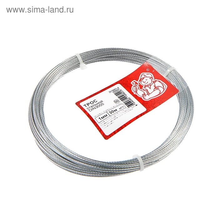 Трос стальной DIN 3055 1мм , 30м Трос стальной DIN 3055 1мм , 30м