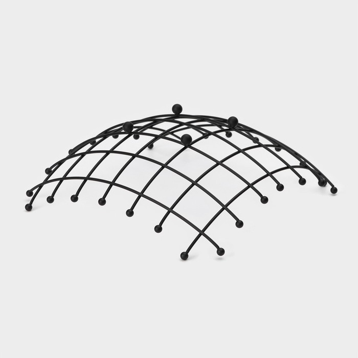 Фруктовница Доляна, 27&times;27&times;8,5 см, цвет чёрный