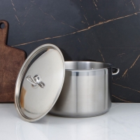 Кастрюля, 9 л, d=28 см, h=17,5 см, металлическая крышка, капсульное дно, индукция