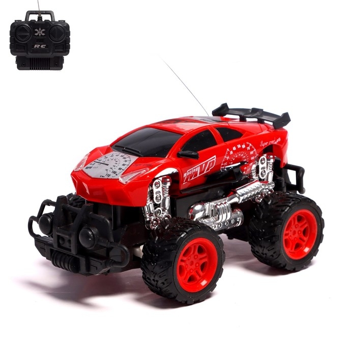 Джип радиоуправляемый «Супергонщик», работает от аккумулятора, цвет красный Джип радиоуправляемый «Супергонщик», работает от аккумулятора, цвет красный