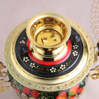 Набор «Хохлома», овал, 3 предмета, самовар 3 л, заварочный чайник 0,7 л, поднос Набор «Хохлома», овал, 3 предмета, самовар 3 л, заварочный чайник 0,7 л, поднос