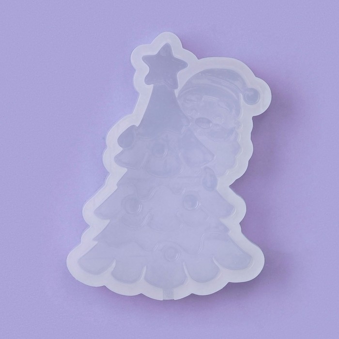 Силиконовый молд для леденцов и шоколада &laquo;Дед мороз с Елкой&raquo;