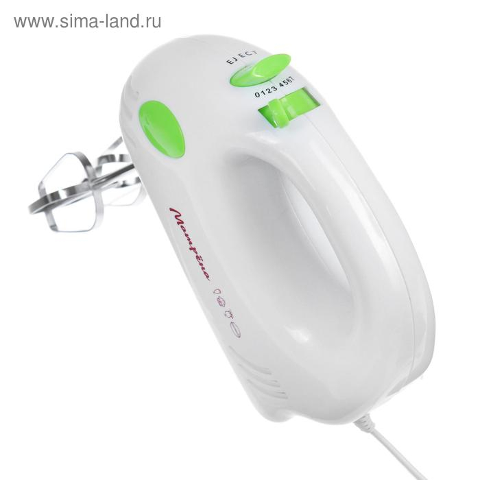 Миксер Миксер "Матрёна" MA-012, ручной, 150 Вт, 7 скоростей, 2 насадки, бело-зелёный