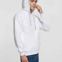 Толстовка на молнии с капюшоном Siverga Heavy, белая (белоснежная), размер S