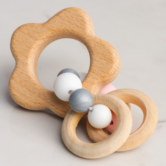 Подарочный набор: Держатель для соски и прорезыватель, розовый, Крошка Я Подарочный набор: Держатель для соски и прорезыватель, розовый, Крошка Я