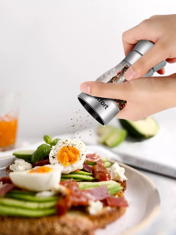 Мельница для специй ручная для соли и перца КТ-6010