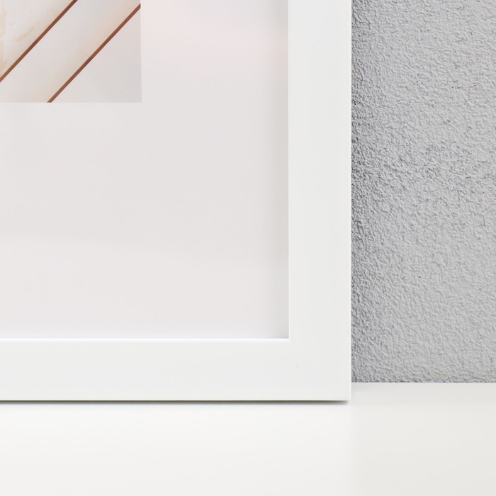 Фоторамка пластик "МИРАМ" 25х35 см белый (пластиковый экран)