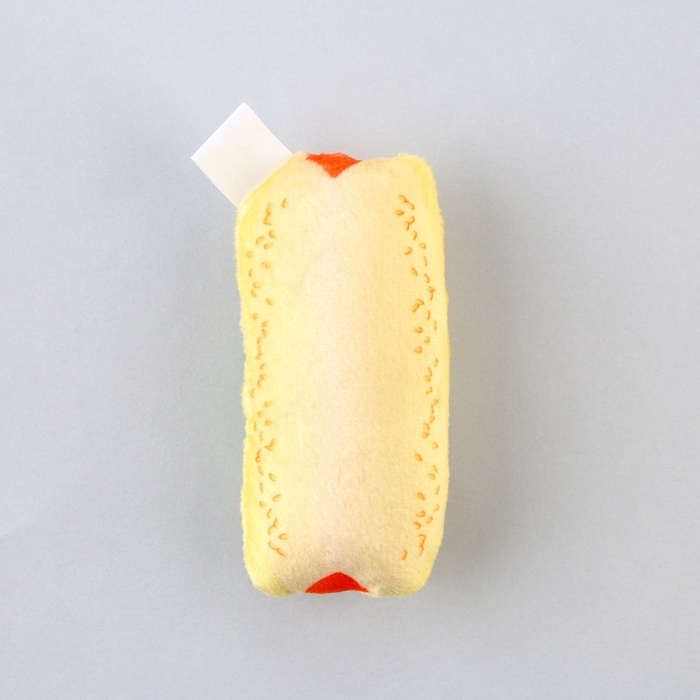 Игрушка для кошек с мятой &laquo;Хот-дог&raquo; из текстиля, 9х5,3 см