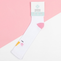 Гольфы детские KAFTAN «Единорог», 16-18 см, цвет белый Гольфы детские KAFTAN «Единорог», 16-18 см, цвет белый