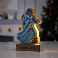 Светодиодная фигура «Снегурочка» 12 × 20 × 4.7 см, дерево, батарейки LR1130х3 (в комплекте), свечение тёплое белое Светодиодная фигура «Снегурочка» 12 × 20 × 4.7 см, дерево, батарейки LR1130х3 (в комплекте), свечение тёплое белое