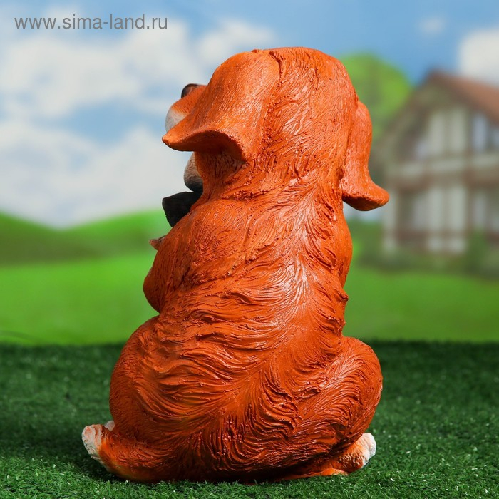 Садовая фигура Садовая фигура "Щенок с котёнком" сидящий, 28х22х20см