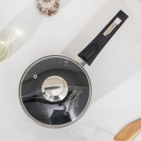 Ковш &laquo;Гранит Stаr&raquo;, 1,7 л, съёмная ручка, стеклянная крышка, антипригарное покрытие, цвет тёмно-синий