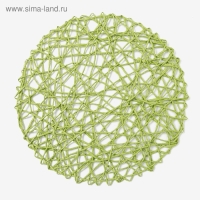 Салфетка сервировочная Доляна  "Трава", цв.зеленый, d 38 см