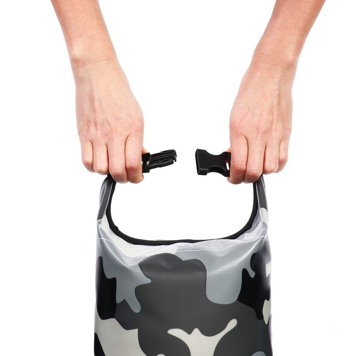 Гермомешок YUGANA, ПВХ, водонепроницаемый 10 литров, один ремень, камуфляж-цифра