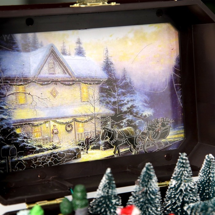 Светодиодная фигура «Рынок ёлок» 20 × 14 × 12 см, полистоун, батарейки ААх3 (не в комплекте), USB, свечение тёплое белое Светодиодная фигура «Рынок ёлок» 20 × 14 × 12 см, полистоун, батарейки ААх3 (не в комплекте), USB, свечение тёплое белое