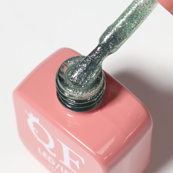 Гель лак для ногтей &laquo;COLOR CHROME&raquo;, 3-х фазный, 10 мл, LED/UV, цвет зелёный (64)