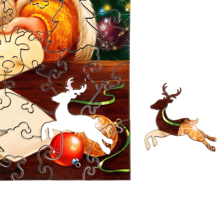 Новогодний пазл фигурный &laquo;Новый год! Письмо Деду Морозу&raquo;