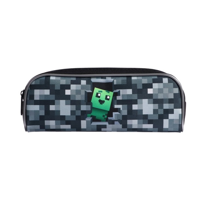 Пенал мягкий, 1 отделение, 80 х 210 х 40 мм, объёмный, Calligrata ПМО 21-20, Пенал мягкий, 1 отделение, 80 х 210 х 40 мм, объёмный, Calligrata ПМО 21-20, "Пиксели"