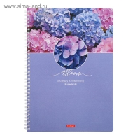 Тетрадь А4, 96 листов в клетку на гребне "Красота цветения", обложка мелованный картон, блок офсет, МИКС Тетрадь А4, 96 листов в клетку на гребне "Красота цветения", обложка мелованный картон, блок офсет, МИКС