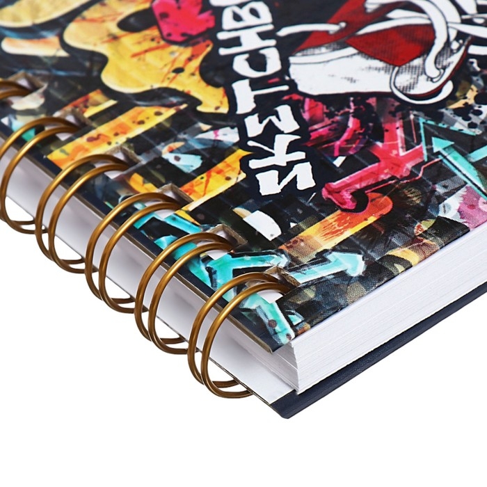 Скетчбук А6, 80 листов на гребне по короткой стороне "Кеды", твёрдая обложка, блок 100 г/м&sup2;