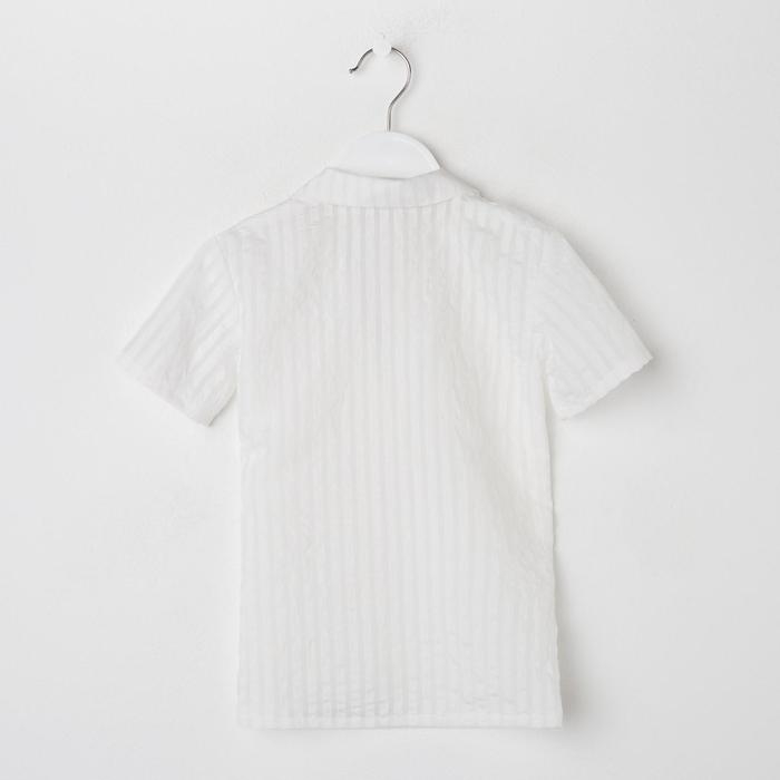 Рубашка с коротким рукавом для девочки MINAKU: Light touch цвет белый, рост 134 Рубашка с коротким рукавом для девочки MINAKU: Light touch цвет белый, рост 134