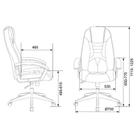 Кресло игровое Zombie 8 черный/синий, эко.кожа, крестовина пластик Кресло игровое Zombie 8 черный/синий, эко.кожа, крестовина пластик