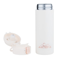 Термокружка, 420 мл, Simple "Мастер К", с термометром, сохраняет тепло до 8 ч, белая Термокружка, 420 мл, Simple "Мастер К", с термометром, сохраняет тепло до 8 ч, белая