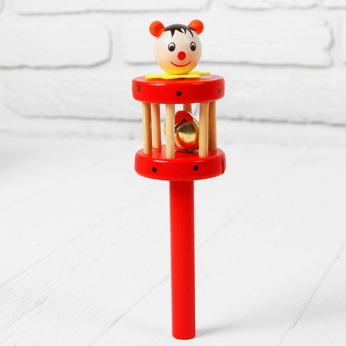Погремушка «Весёлый зоопарк», с бубенчиком внутри, цвета МИКС Погремушка «Весёлый зоопарк», с бубенчиком внутри, цвета МИКС