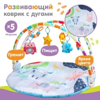 Развивающий коврик «Совушка», с дугами, 84х84х0,5 Развивающий коврик «Совушка», с дугами, 84х84х0,5