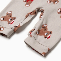 Комбинезон  с шапочкой Крошка Я "Новогодние медвежата", рост 74-80 см