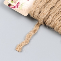 Тесьма декоративная для творчества "Джут волна" длина 4,5 м ширина 5 мм Тесьма декоративная для творчества "Джут волна" длина 4,5 м ширина 5 мм