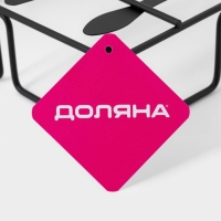 Салфетница Доляна &laquo;Приборы&raquo;, с держателем, 17,5&times;18&times;6 см, цвет чёрный