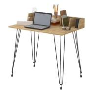 Стол письменный Liverpool 90х50х75 см, дуб крафт золотой, чёрный