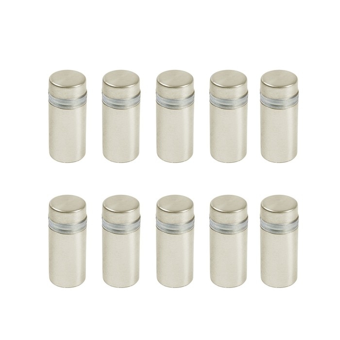 Дистанционный держатель для табличек, 12х25 мм, цвет матовый никель,набор 10 шт.