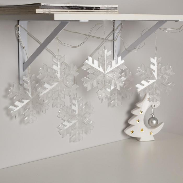 Гирлянда «Нить» 2 м с насадками «Снежинка матовая», IP20, прозрачная нить, 36 LED, свечение мульти (RG/RB), мигание, 220 В Гирлянда «Нить» 2 м с насадками «Снежинка матовая», IP20, прозрачная нить, 36 LED, свечение мульти (RG/RB), мигание, 220 В