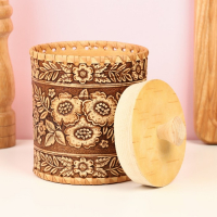 Туес &laquo;Лето&raquo;, шитый, 10&times;10&times;14,5 см, береста